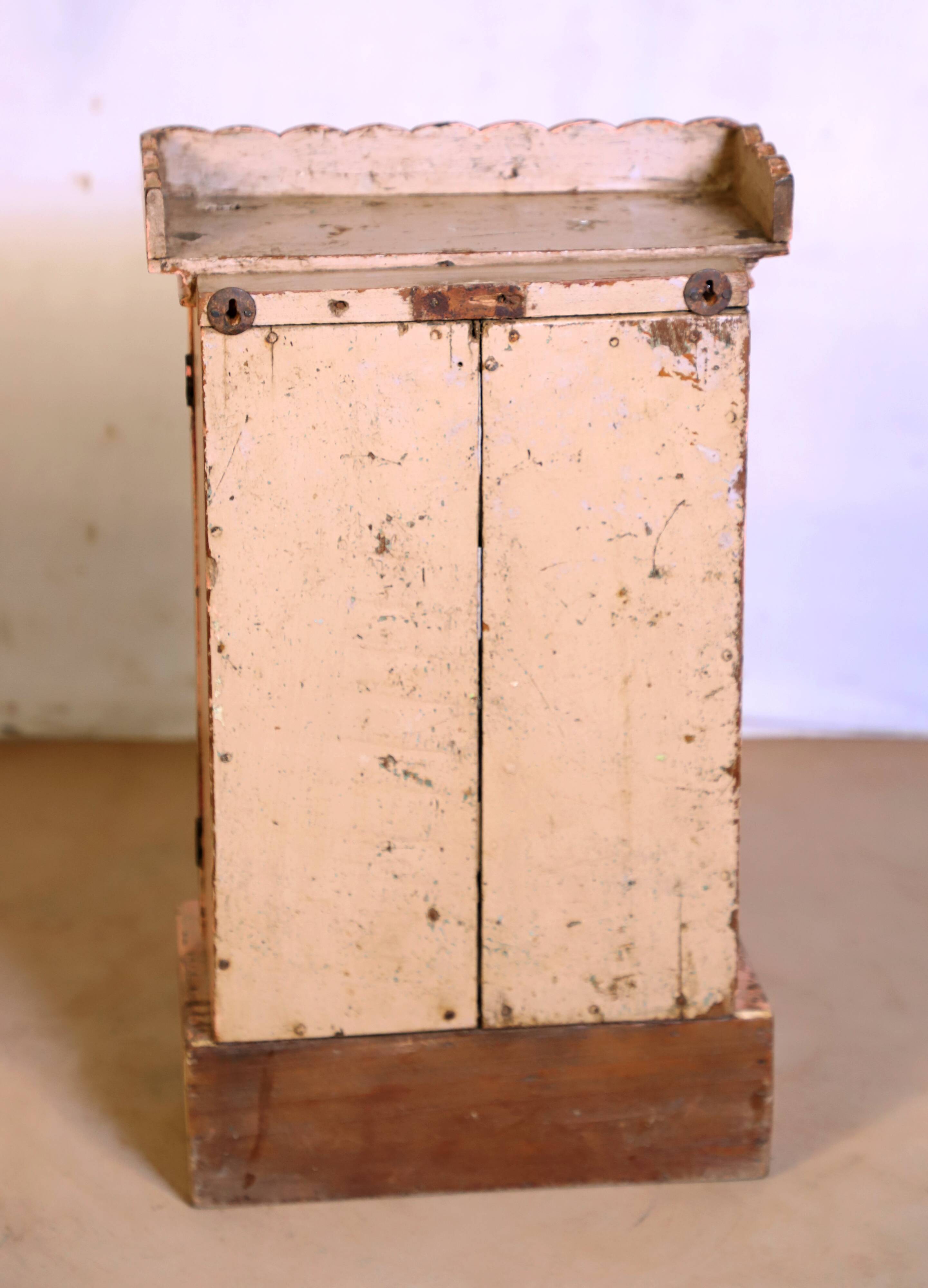 Medicine cabinet - shelf - Burmese teak wall display case