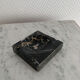 Vintage black marble squared veined ashtray