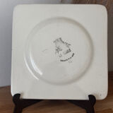 Vintage rare small dessert plate Gien La Baule