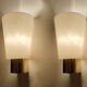 Set of 3 Vintage Limburg Wall Lights Gilded with fine gold, Glass