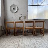 Set of 4 70s elm chairs, Regain