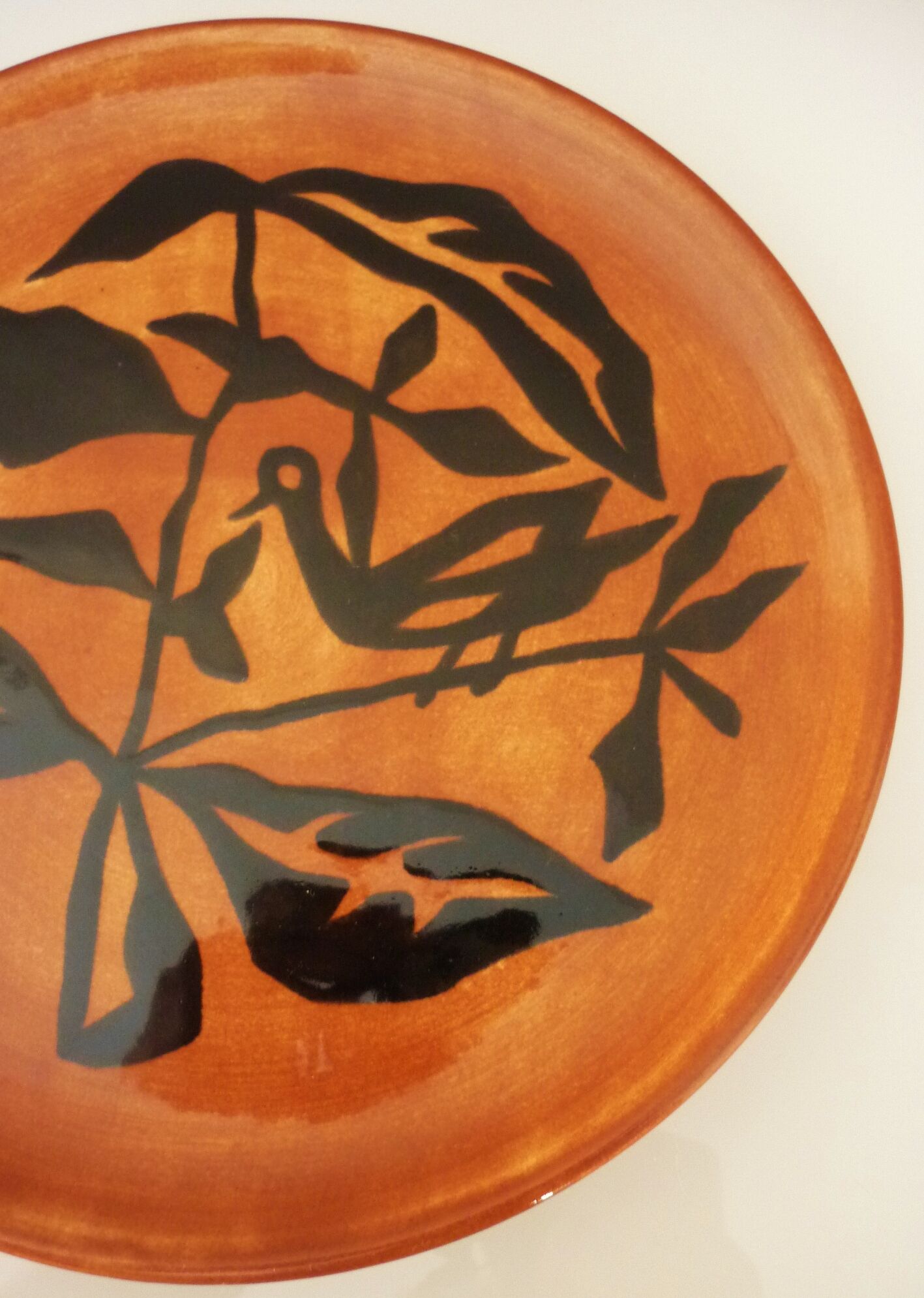 Enamelled ceramic plate signed Jean Lurçat, Sant Vicens, 50s