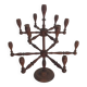 Large vintage turned wooden candelabrum - Brutalist and raw spirit