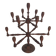 Large vintage turned wooden candelabrum - Brutalist and raw spirit