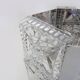Pair of modernist 1970s glass and chrome metal wall sconces