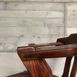 Set of 4 brutalist dutch oak chairs