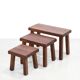 Set of three brutalist oak side tables 1970's