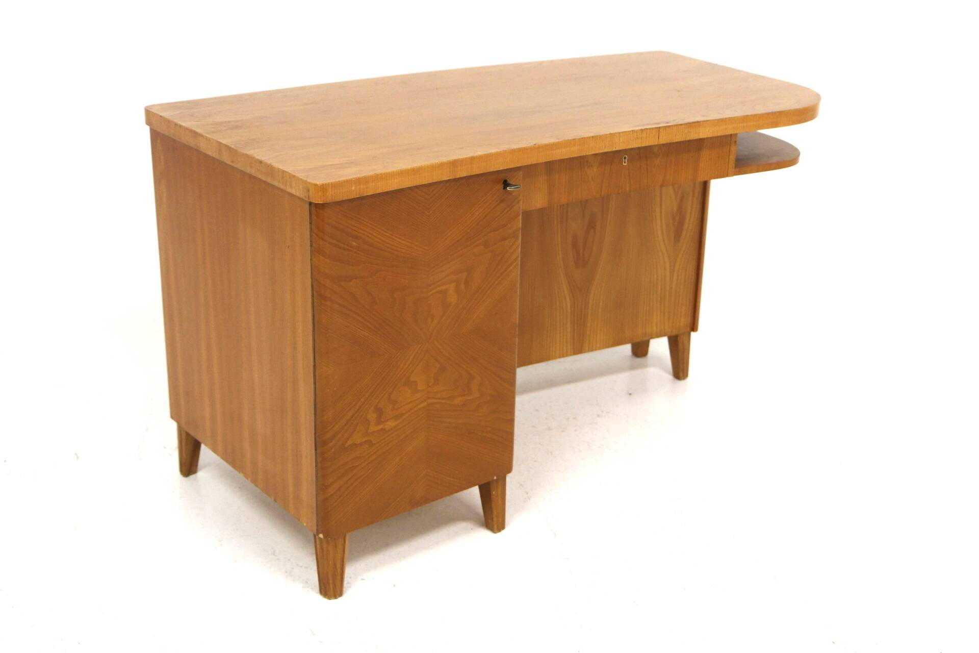 Scandinavian elm desk, by Swedish Modern, Sweden, 1940