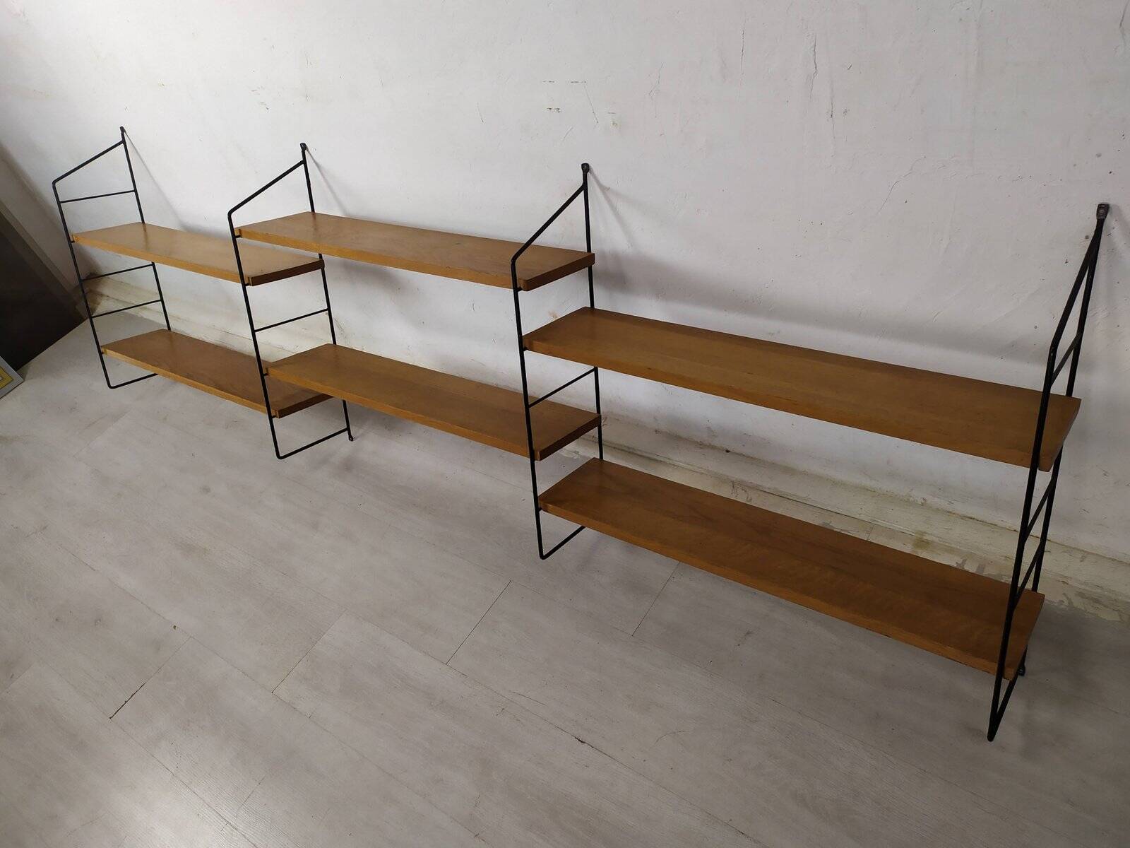 Vintage String wall shelf, 1950s
