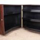 Danish bar cabinet on wheels in rosewood and brass by Jorgen Clausen