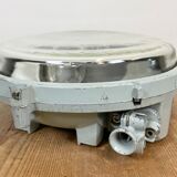 Grey Industrial Cast Aluminium Wall or Ceiling Light from Elektrosvit, 1970s