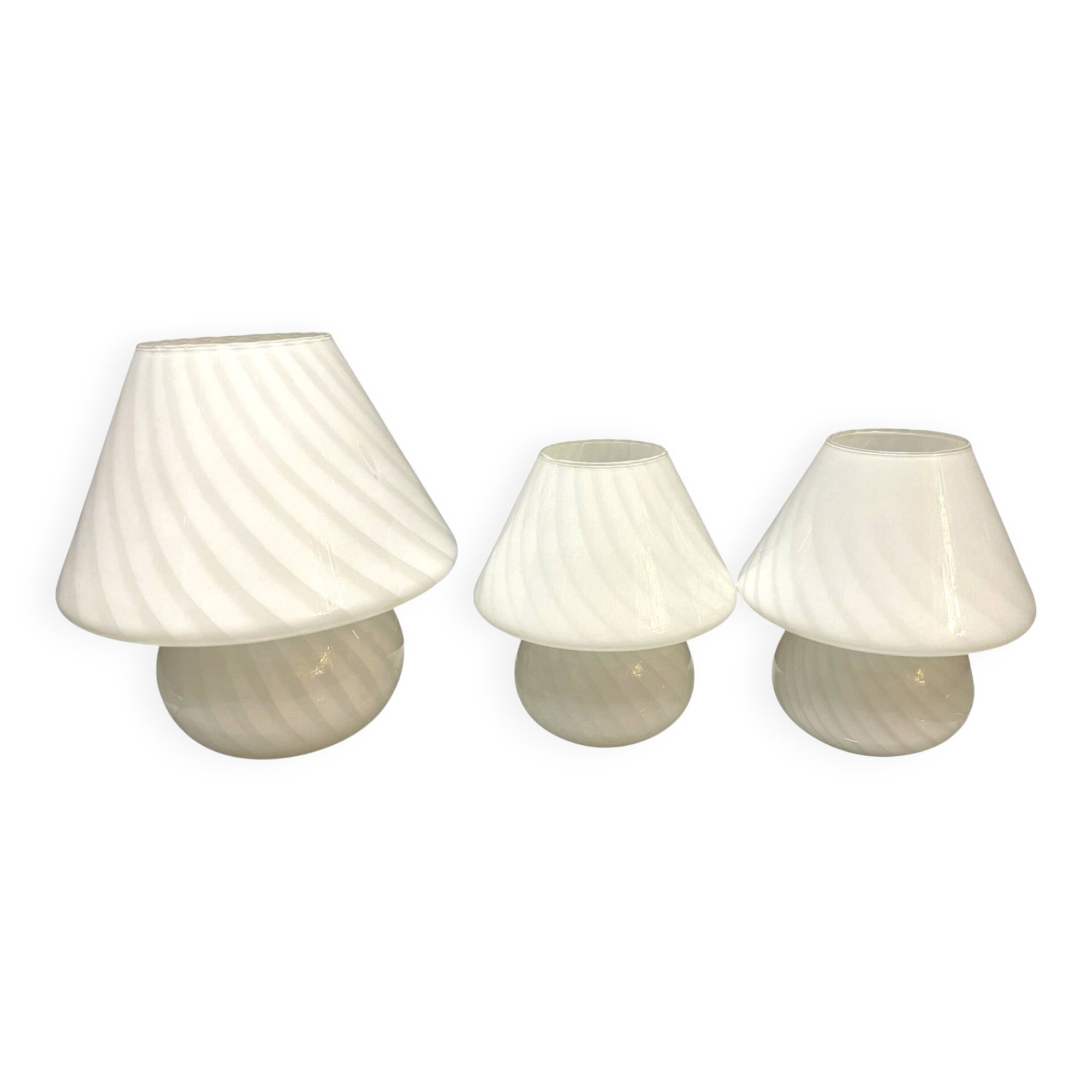Mushroom Murano Table Lamps Set of 3