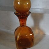 Vintage amber glass carafe