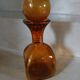 Vintage amber glass carafe