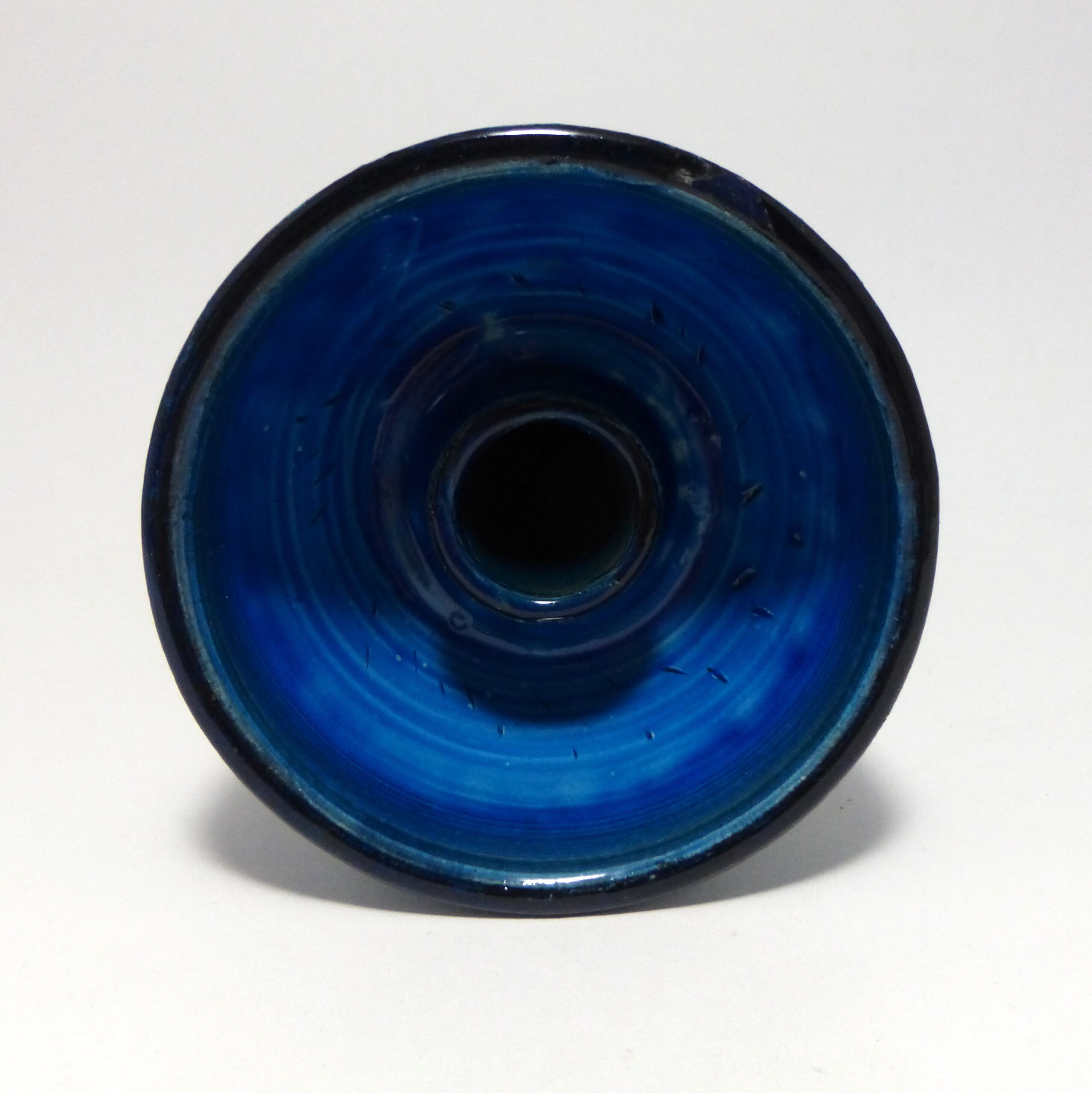 1950 1960 Rimini Blu Aldo London Diamond Bitossi ceramic candleholder