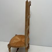Chaise de nourrice paillée vintage