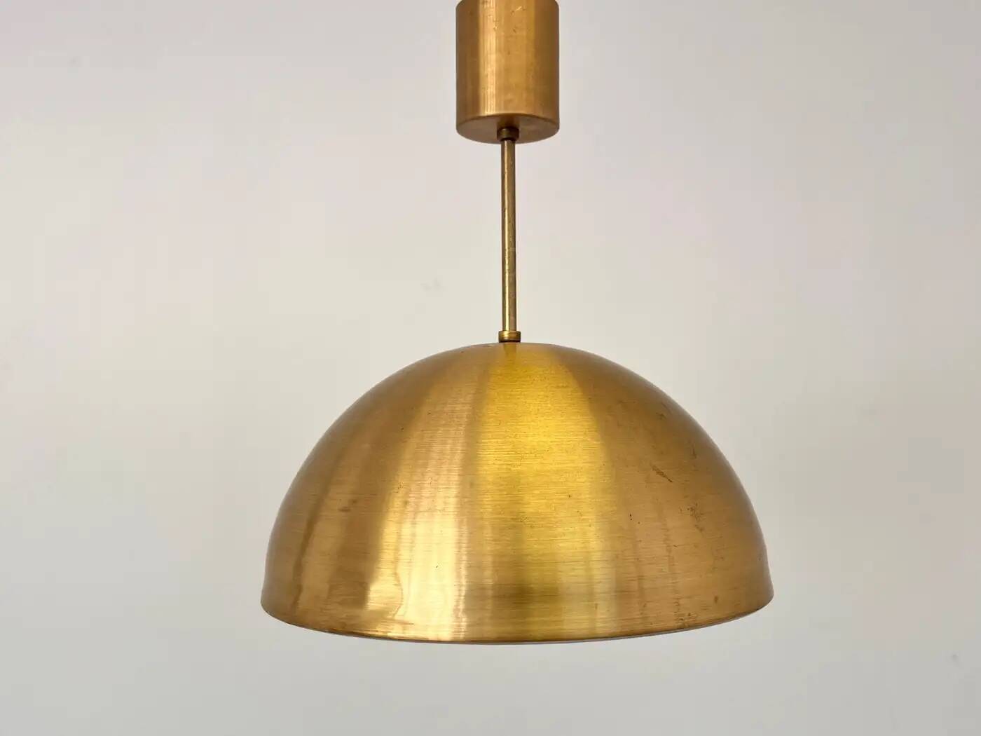 Design Scandinavian style brass pendant - 1960s / Czechoslovakia