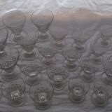 Service of 32 art deco glasses