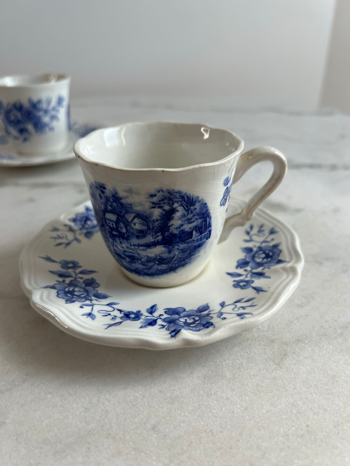 Set of 2 Sarreguemines mugs