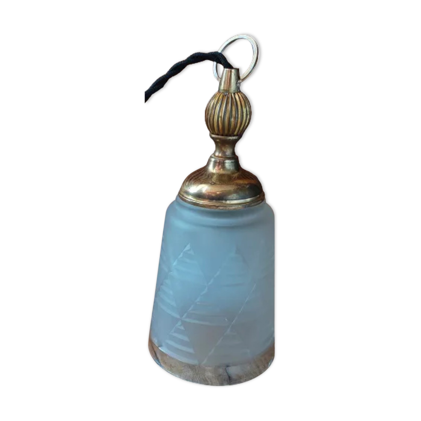 Walker lamp lampshade tulip frosted glass paste art deco