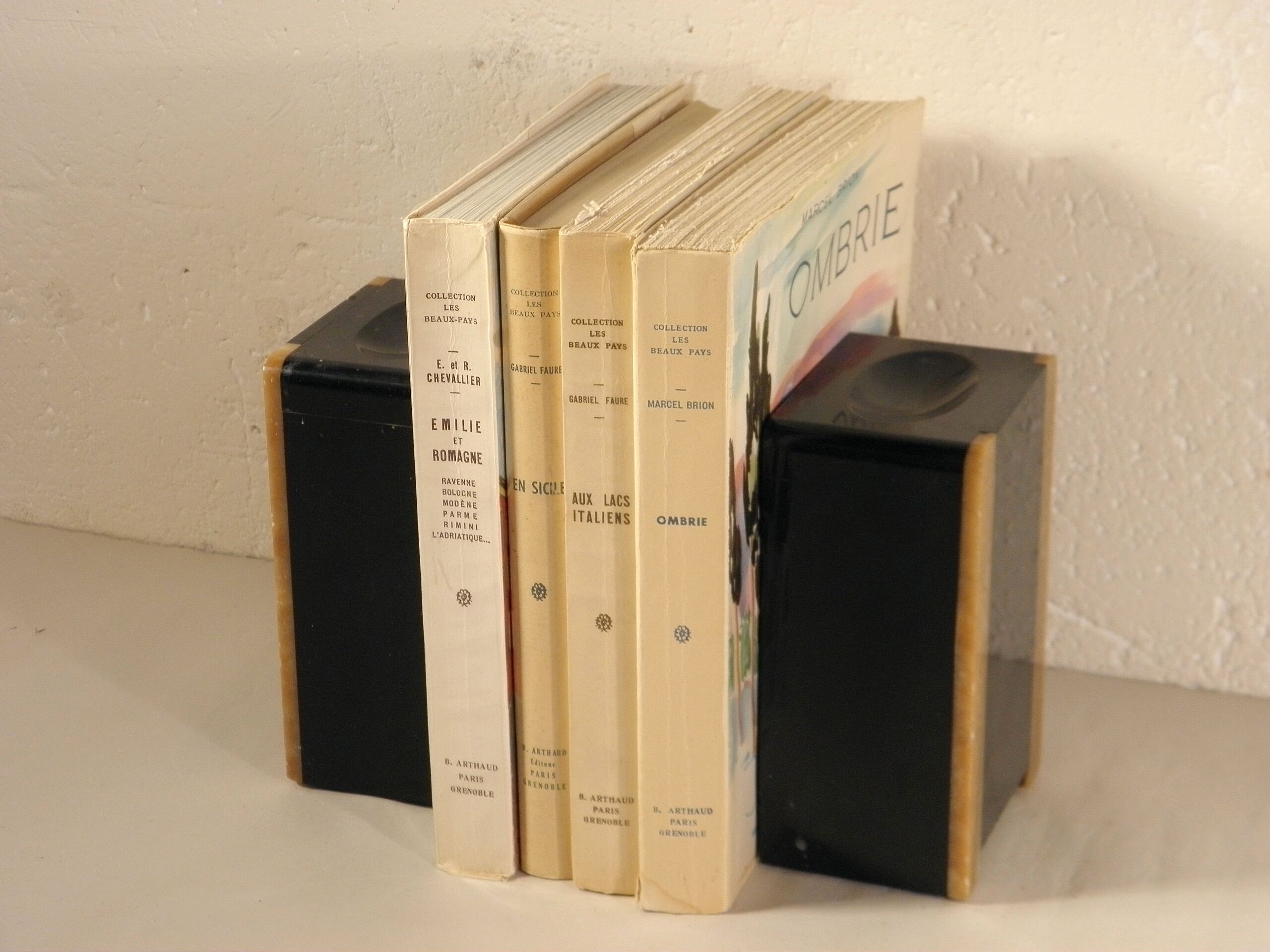 Art deco marble bookends