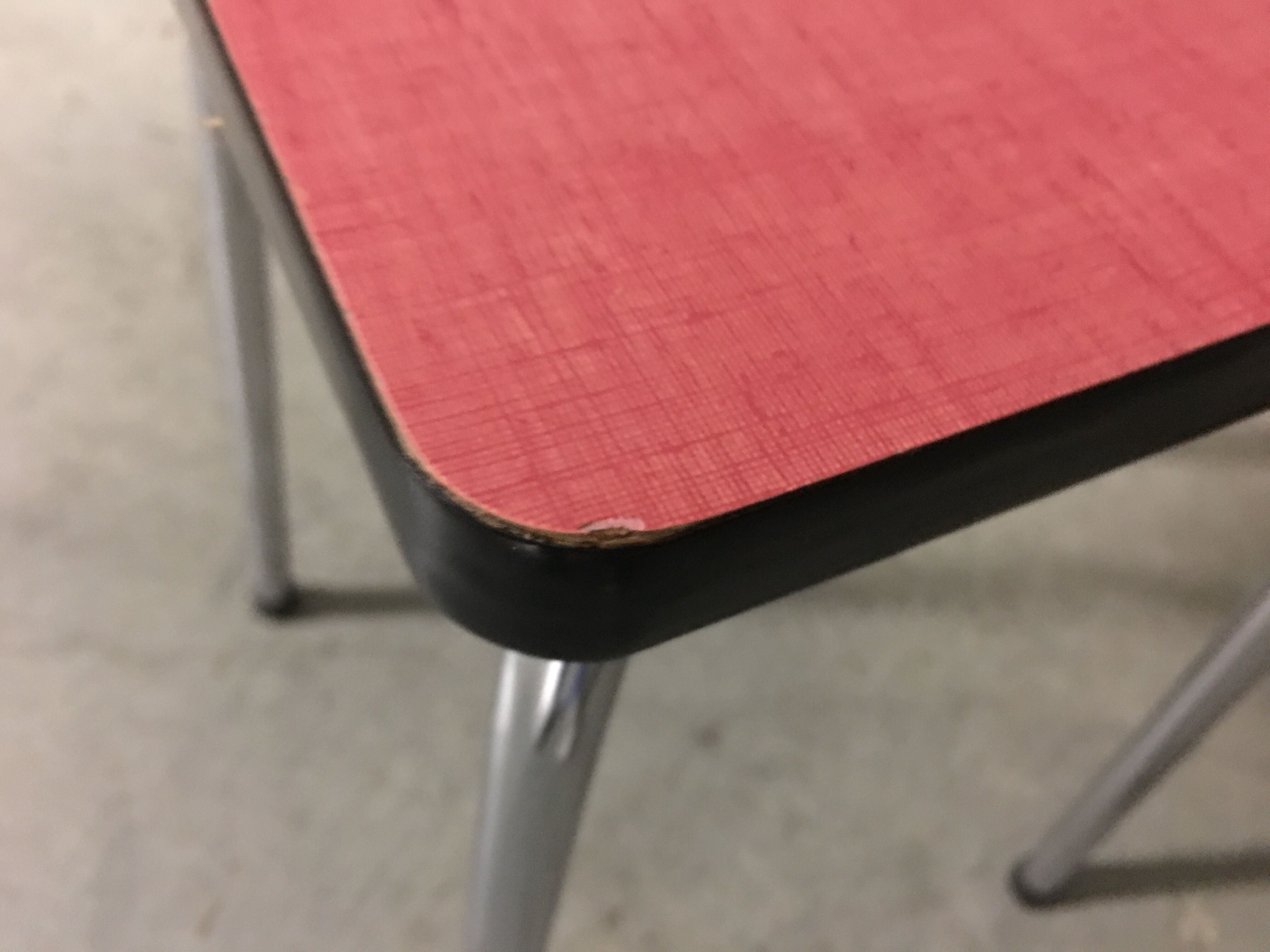 Stool in red formica 70s