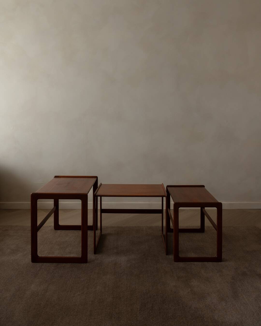 Teak nesting tables - set of 3 - Arne Hovmand-Olsen for Mogens Kold
