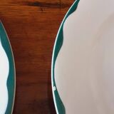 6 flat earthenware plates Charbonnier-Salins circa 1930