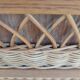 compass leg commode, wicker, vintage