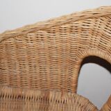 Petit fauteuil en rotin Chaise d'enfant Poupée