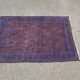 Persian wool rug in burgundy blue 130x85