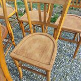 9 wooden bistro chairs, Luterma style