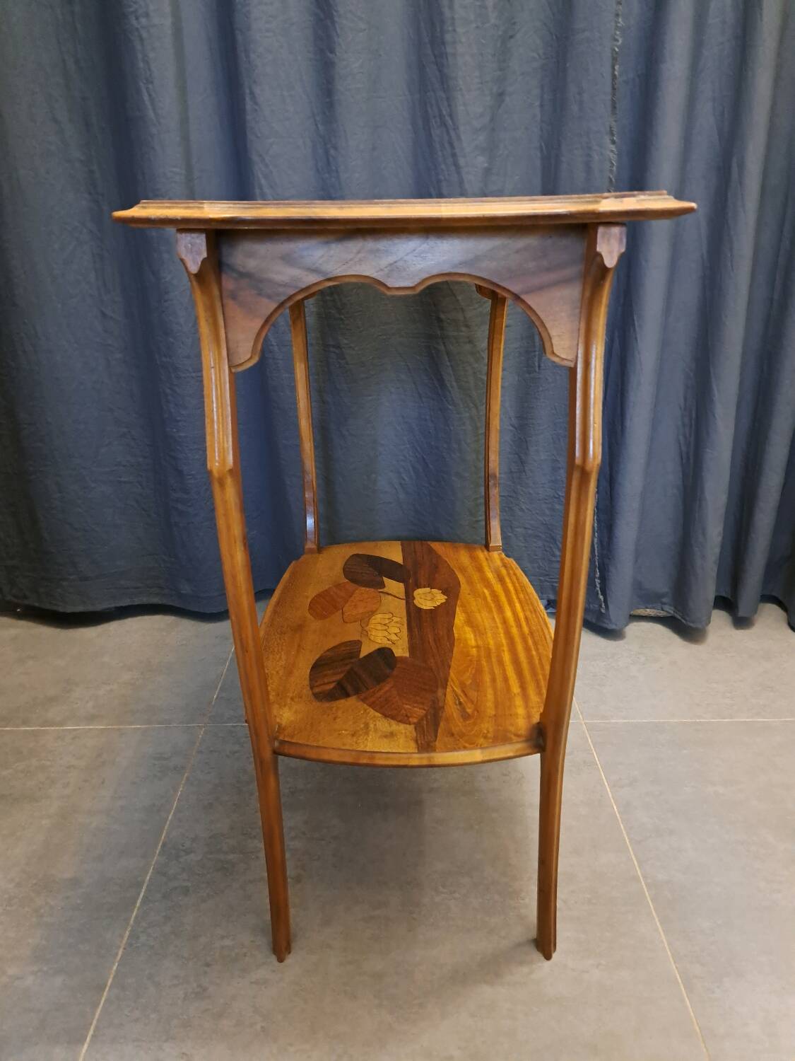 Art Nouveau coffee table with marquetry.