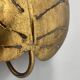 Golden metal "monstera" leaf wall light sconce, france, 1970s