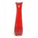 Bean vase, mid-century modern, red glass, Ząbkowice, Poland, 1970s