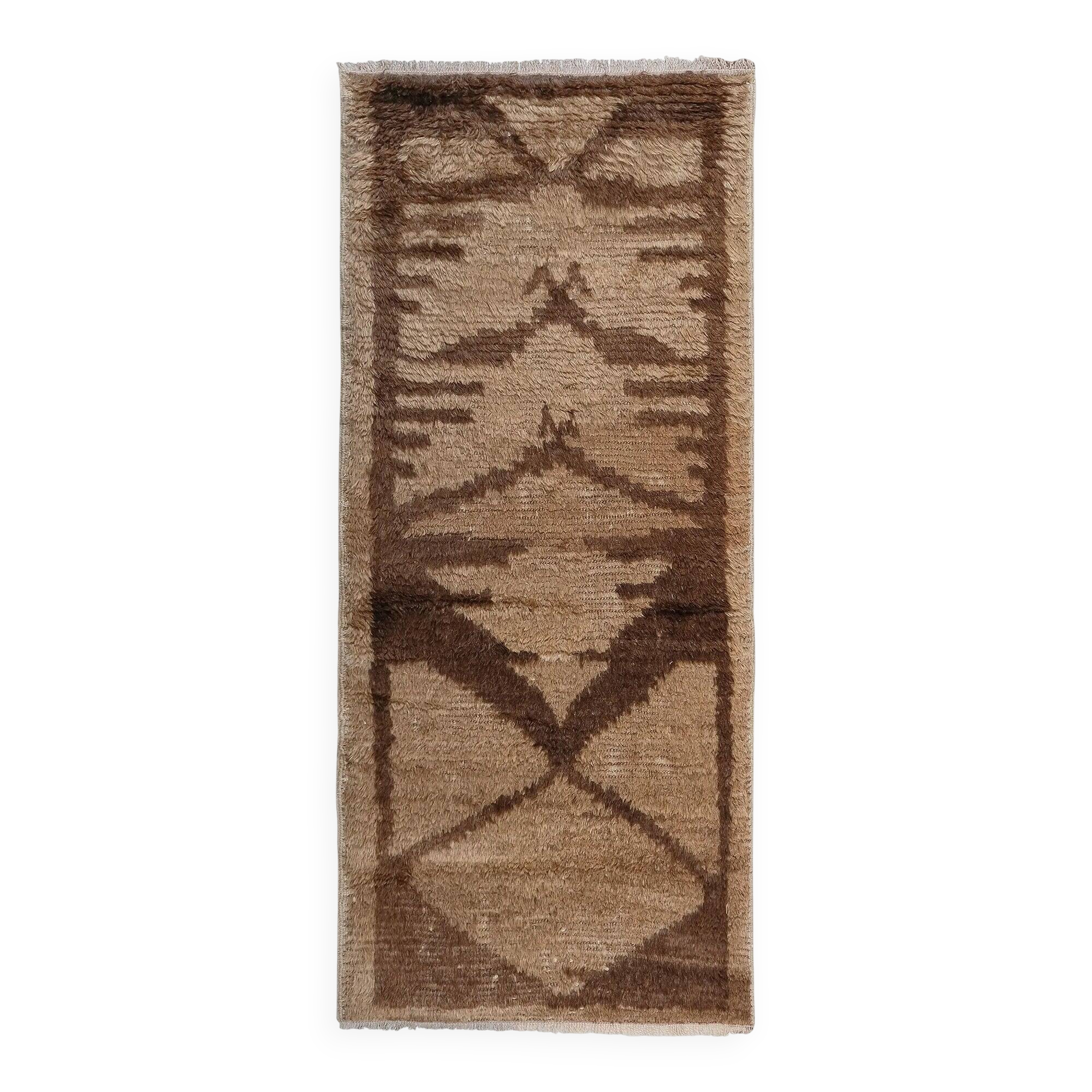 Vintage handmade Turkish rug 72x142 cm