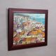 Oil painting by Alexander Michael of a coastal town in southern Italy, 1978.