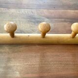 Wooden coat rack with 5 hooks circa 1960