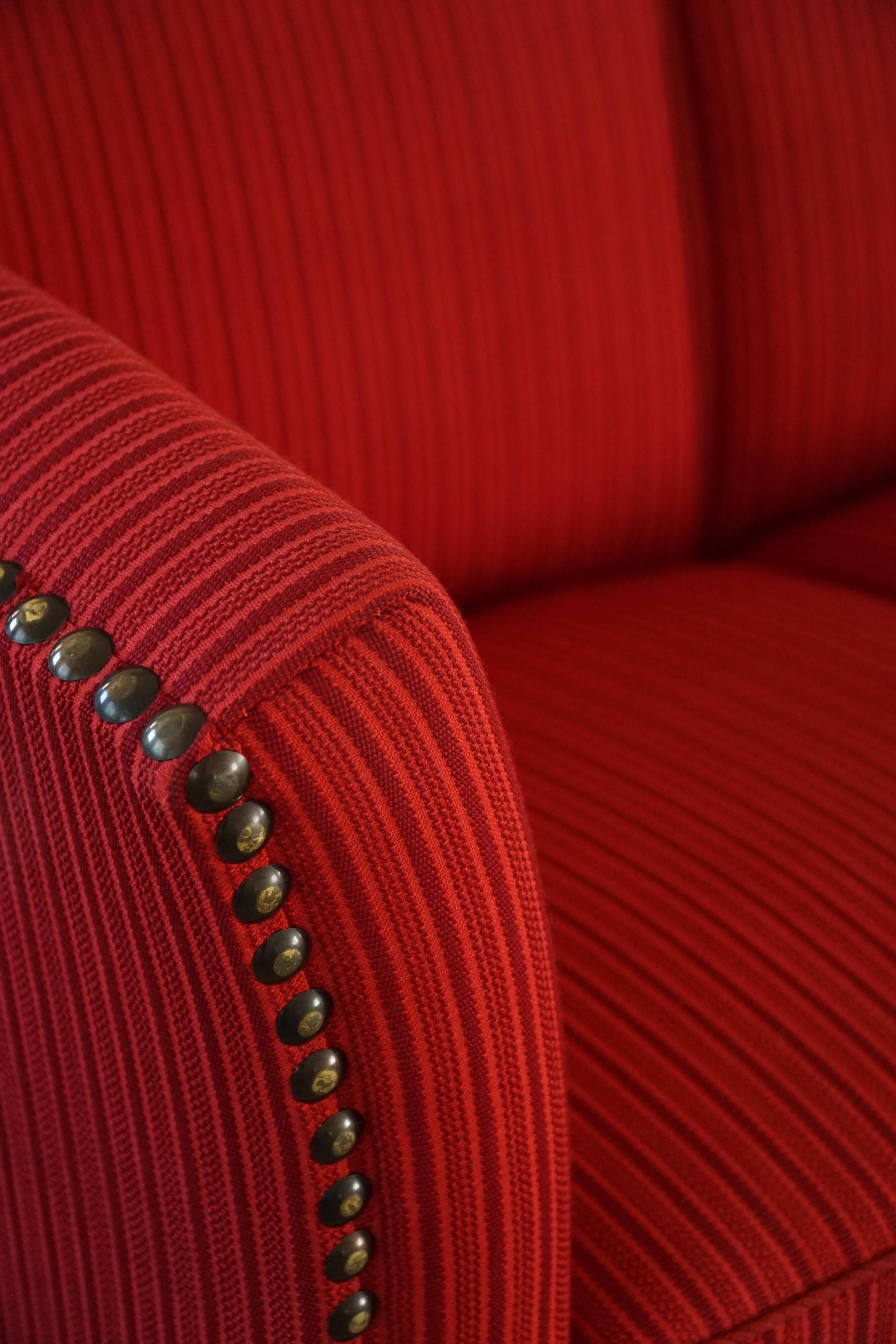 Art Deco three-seater canapé by a Danish cabinetmaker, Flemming Lassen style, 1940s.