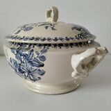 Antique ironstone tureen – Bordeaux MGB – blue floral decoration
