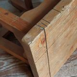 Vintage solid pine workshop stool