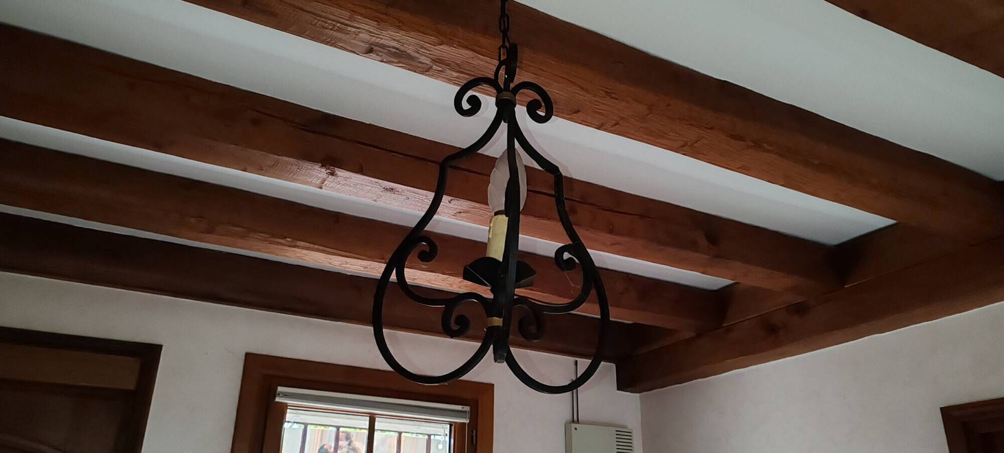 Vintage wrought iron chandelier