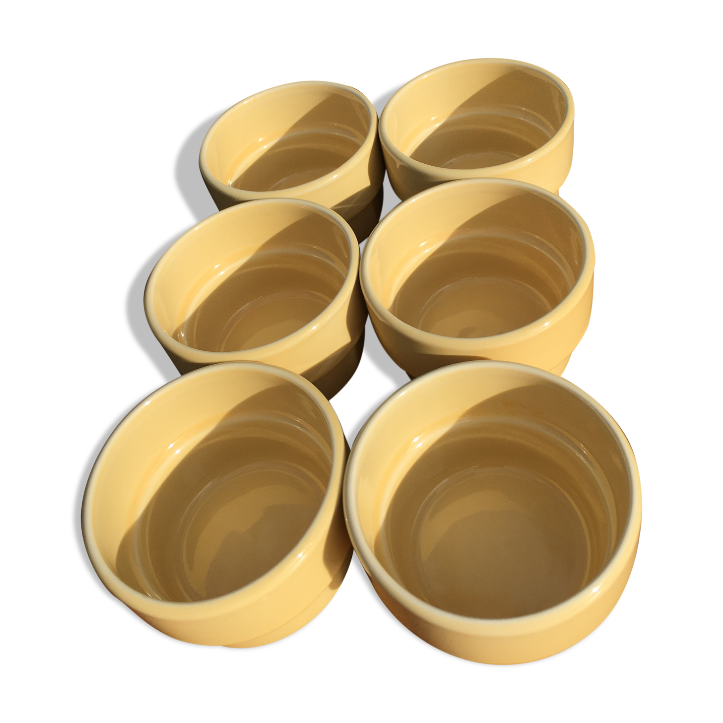 Lot De 6 Ramequins Céramique 230ml PARMEDU - Four Et Lave-Vaisselle - Motifs Variés - Soufflés, Desserts