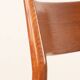 6 Danish chairs in teak and new skai, model 418 Arne Vodder 1960.