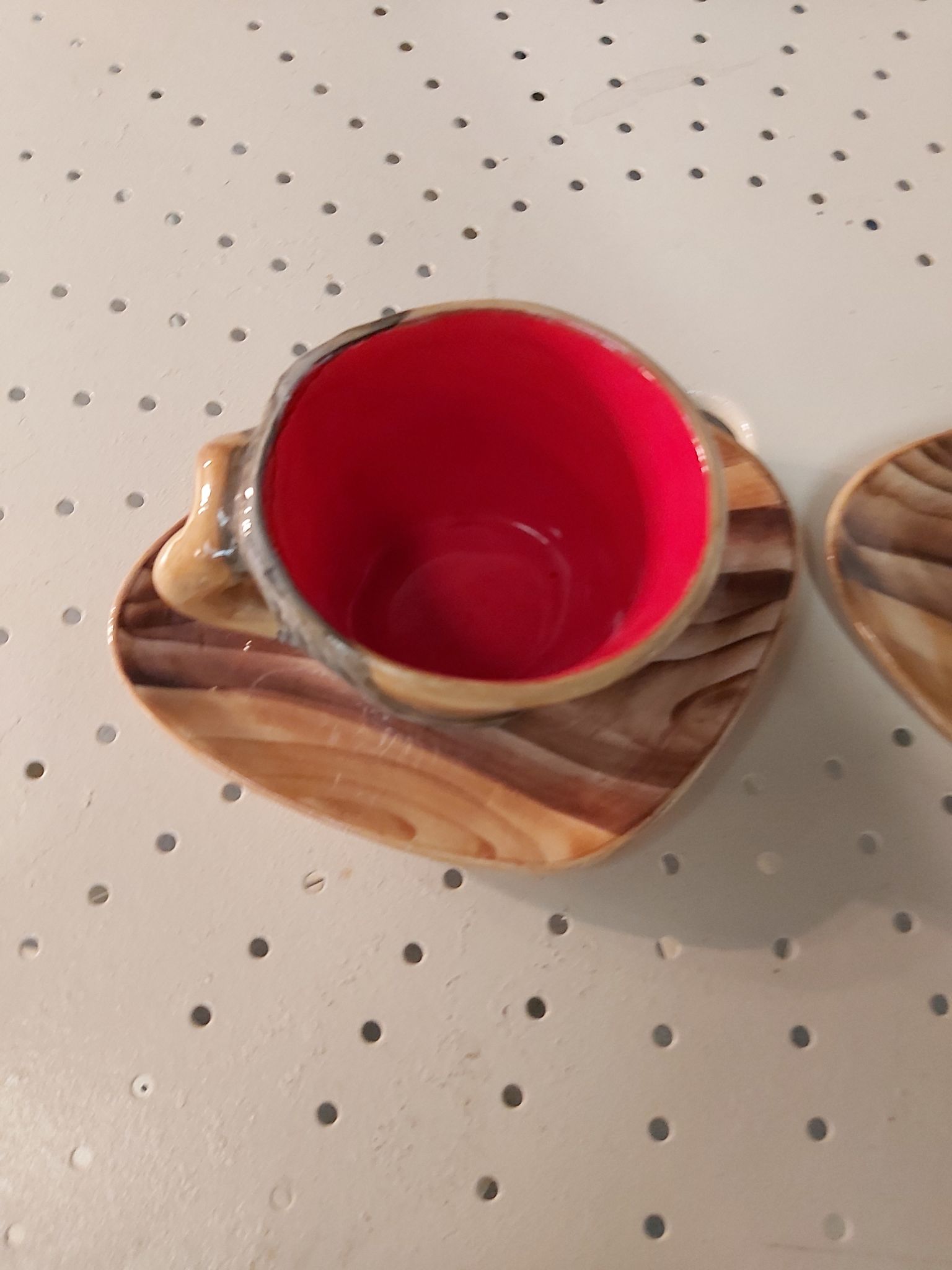 Duo tasses et sous-tasses Vallauris faux bois