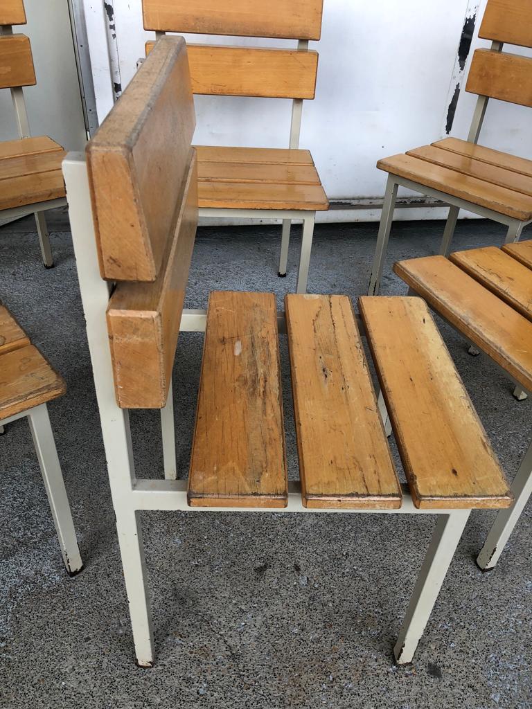 Wooden and iron chair suites from the 70's