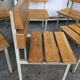 Wooden and iron chair suites from the 70's