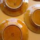 Set of 6 barbotine plates Digoin Sarreguemines from the 1950s-60s.