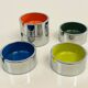 Set of 5 designer ashtrays by Isamu Kenmochi, 1960, original case.