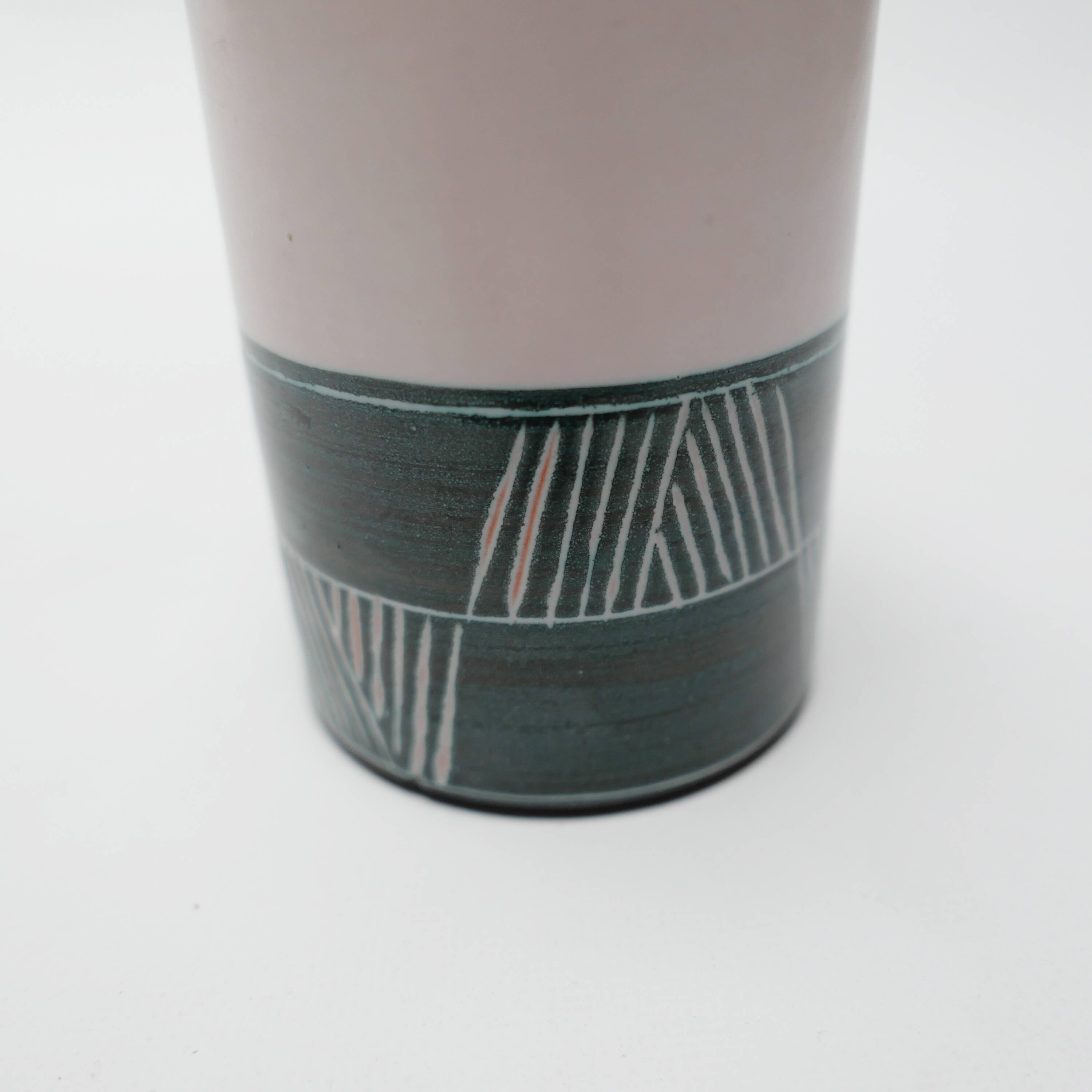 Ceramic pitcher vase design Durtal Yvon Roy Vallauris vintage 1970